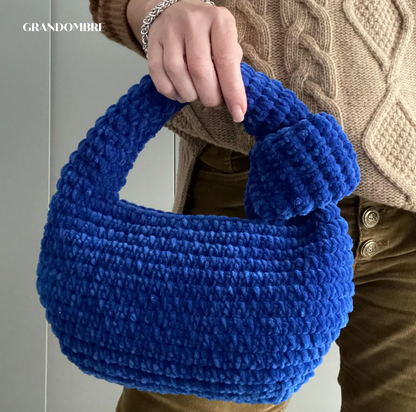 Sac à Main Douillet en Velours Crocheté